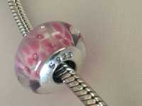 Charms murano, szklo, stebro S925