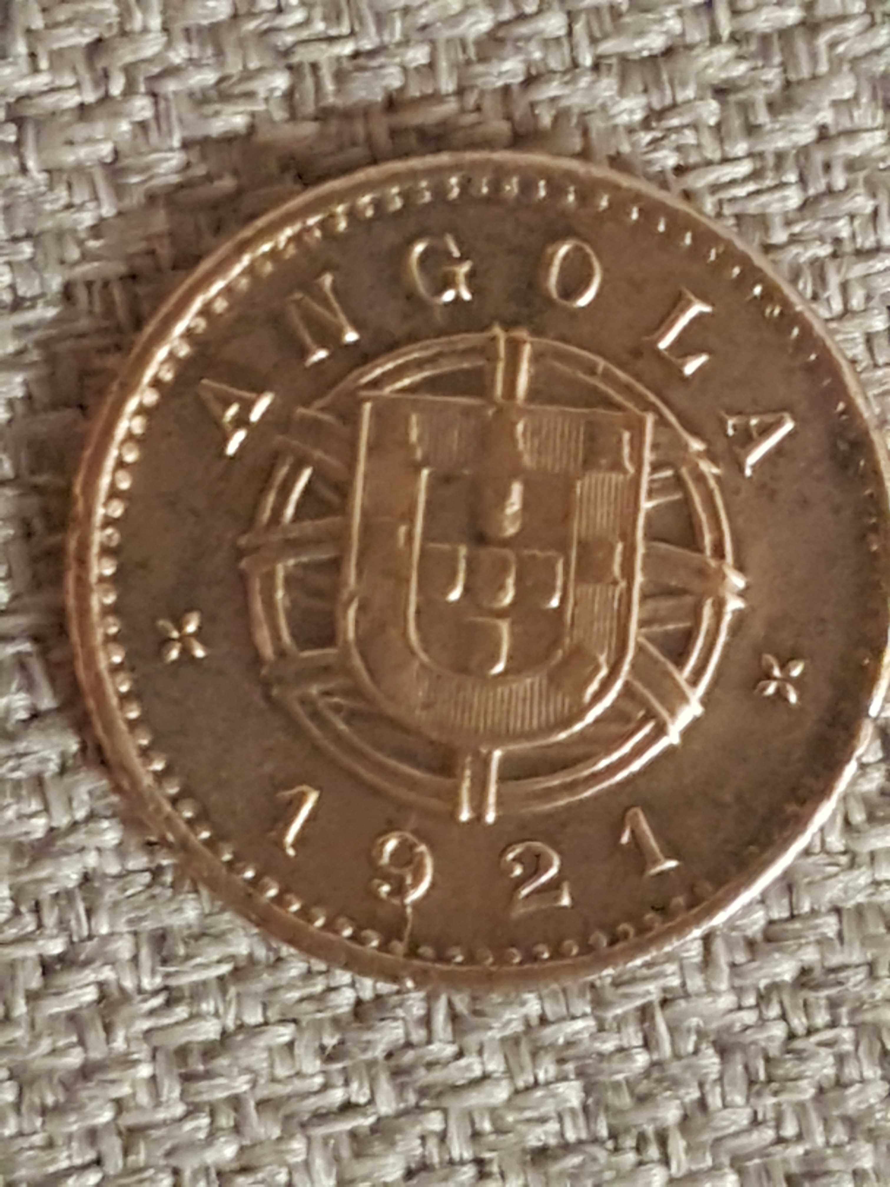 Moeda 1 Centavo Angola 1921