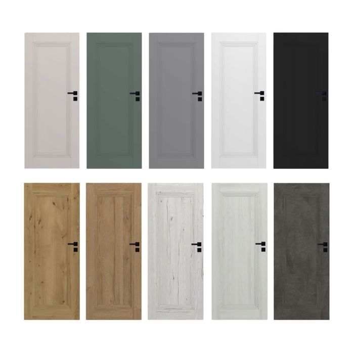 Drzwi wewnętrzne ELEGANCE Windoor - dąb górski - w kolorze drewna MDF
