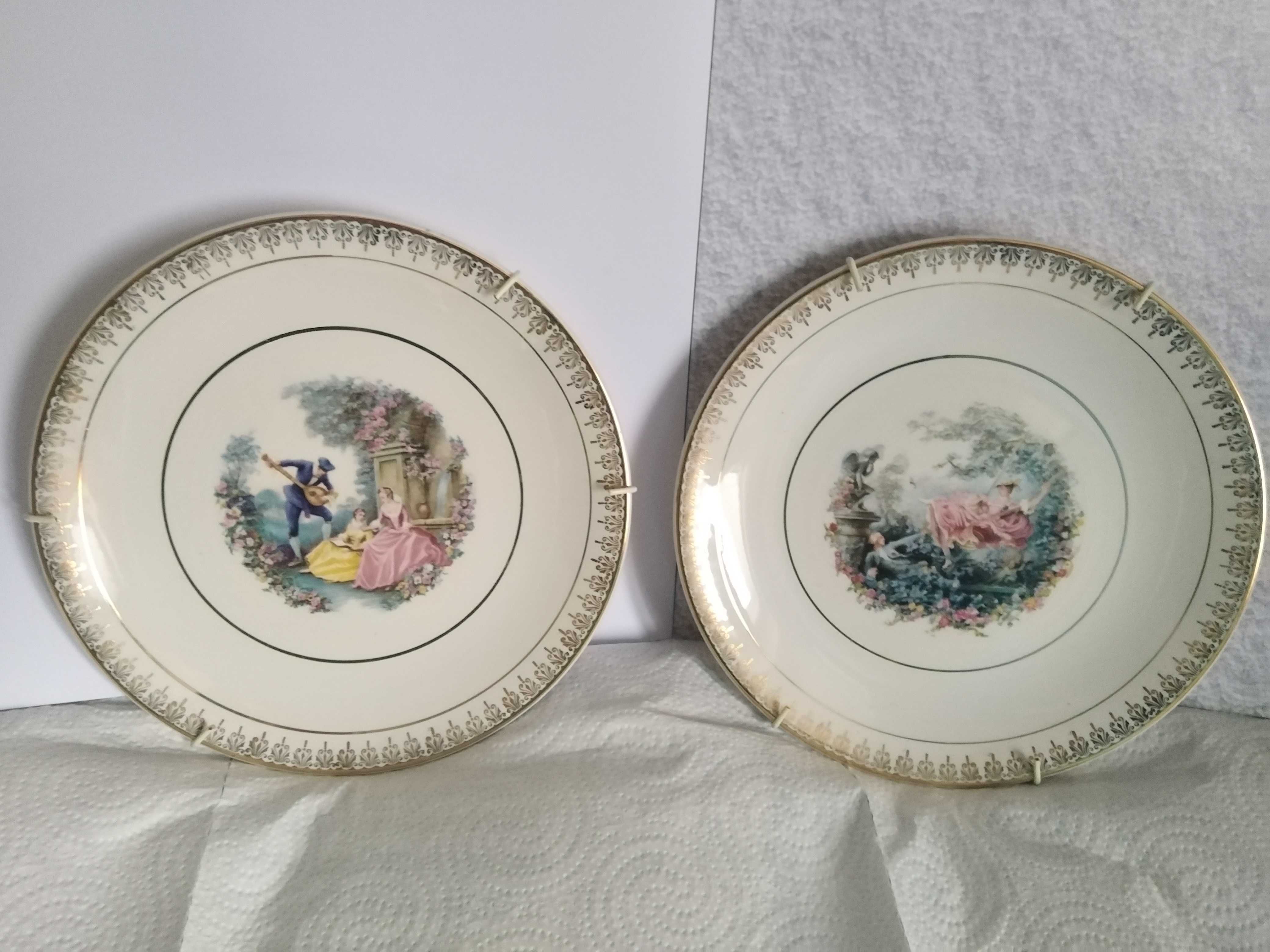 Vintage 2 talerze porcelana Royal Falkon Weatherby