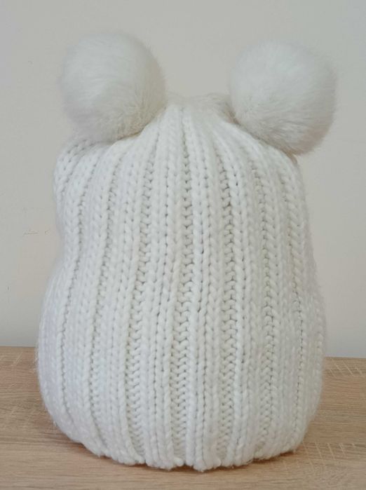 В'язана біла шапка H&M без підкладки ONE SIZE