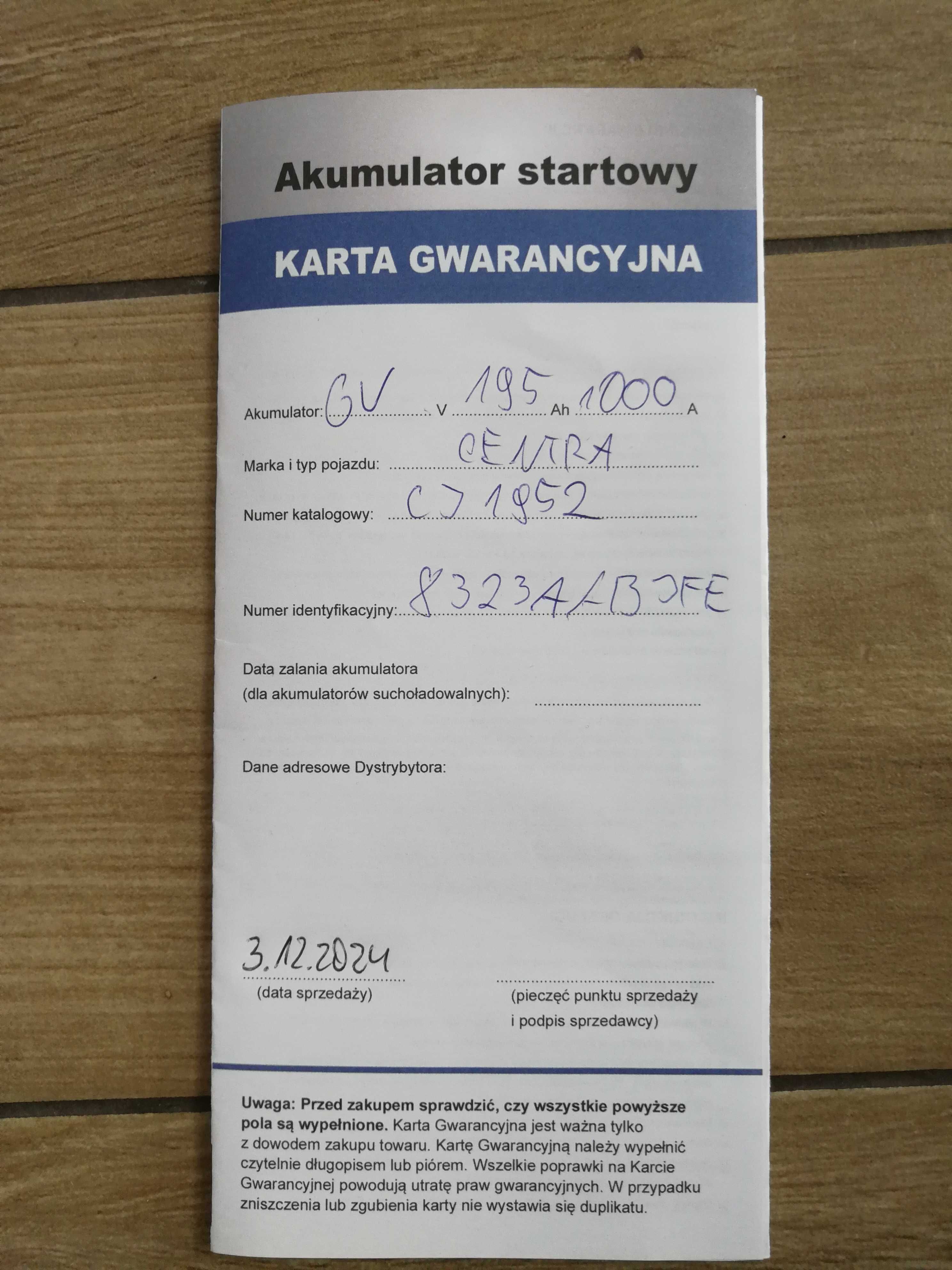Akumulator 6v centra 195ah 1000A Power Pro agri