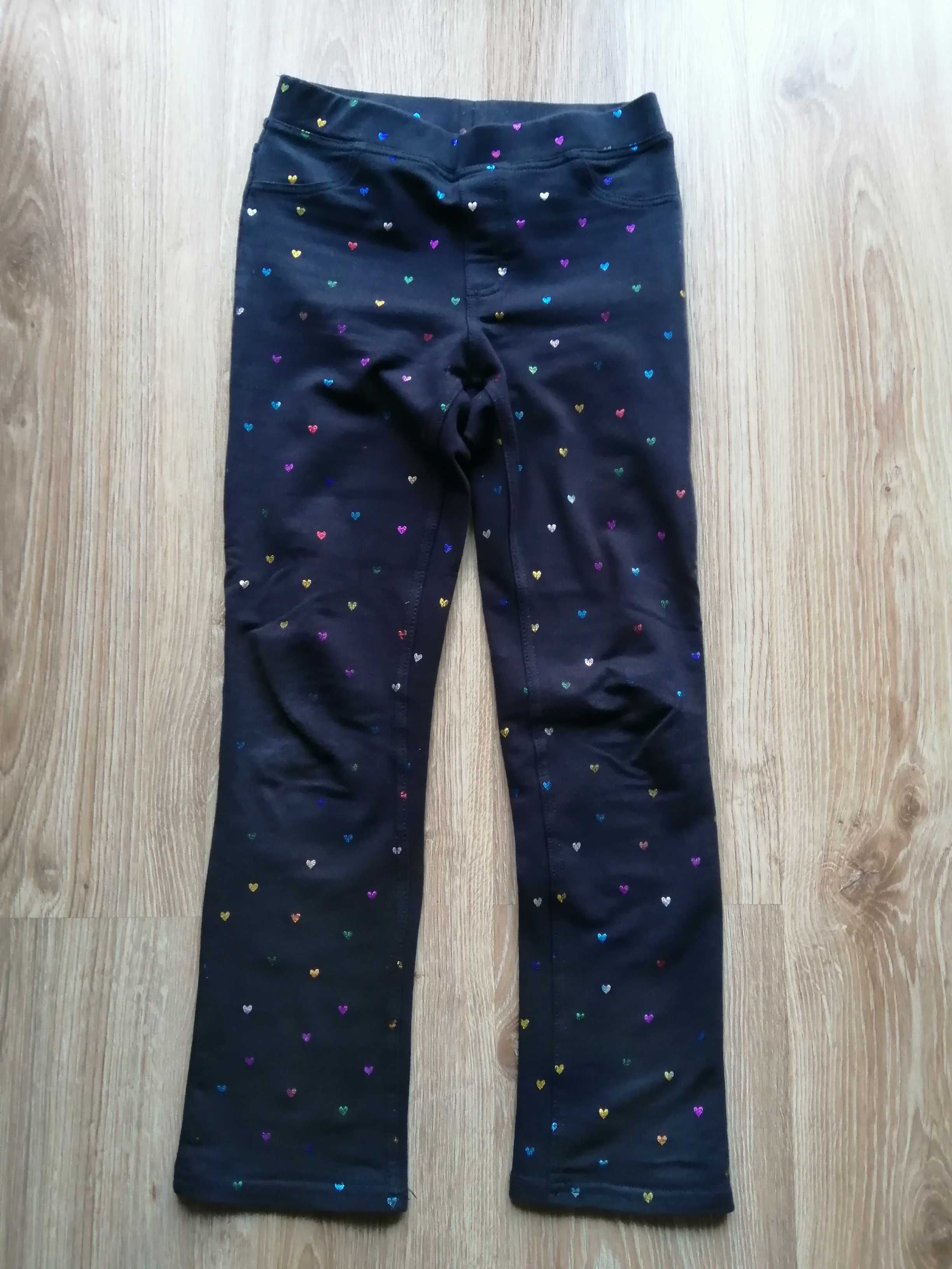 Spodnie legginsy gwiazdki h&m 140