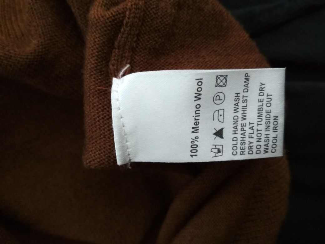 Kangol wełniany brązowy sweter M