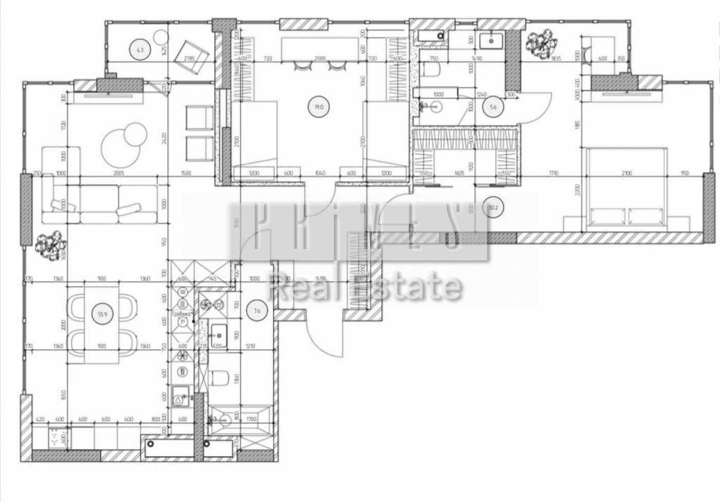 Продажа 3к квартиры, 120м2, Французский квартал-2, Маккейна 3а