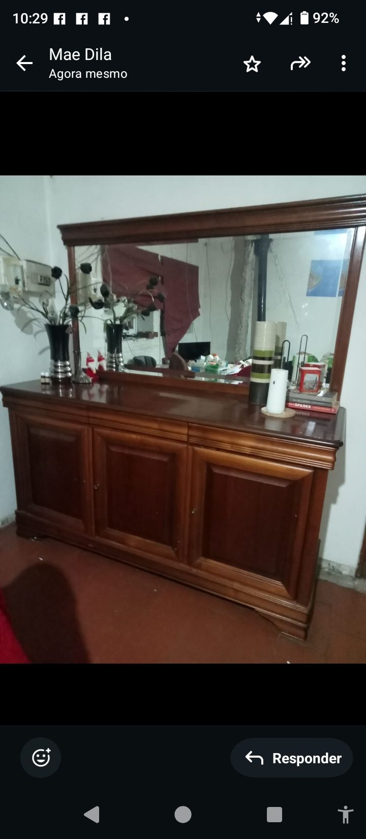 Móvel sala nogueira, entrega em mao