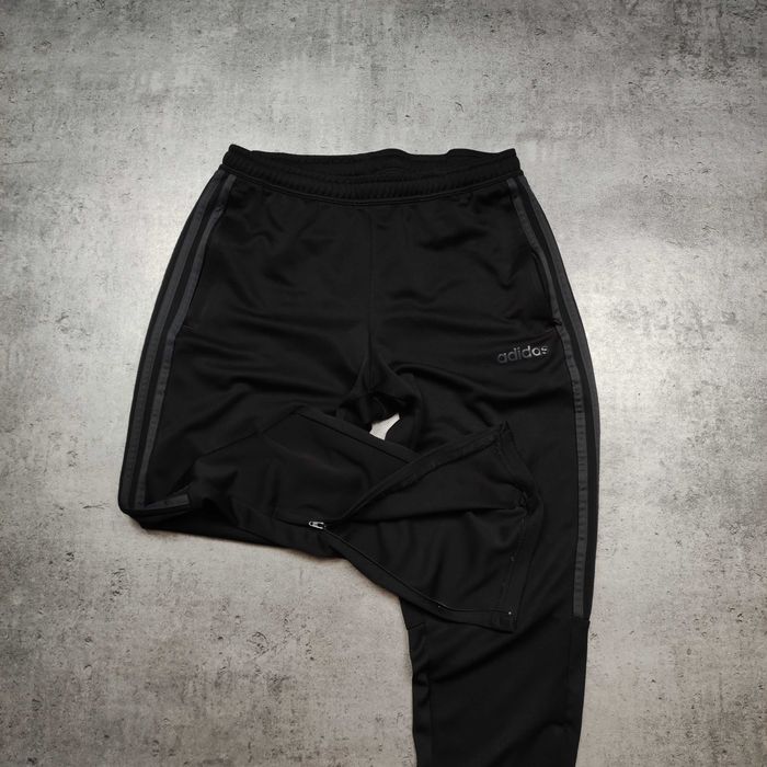 MĘSKIE Spodnie Sportowe Dresy Czarne Trening Adidas 3 Paski Clima Aero