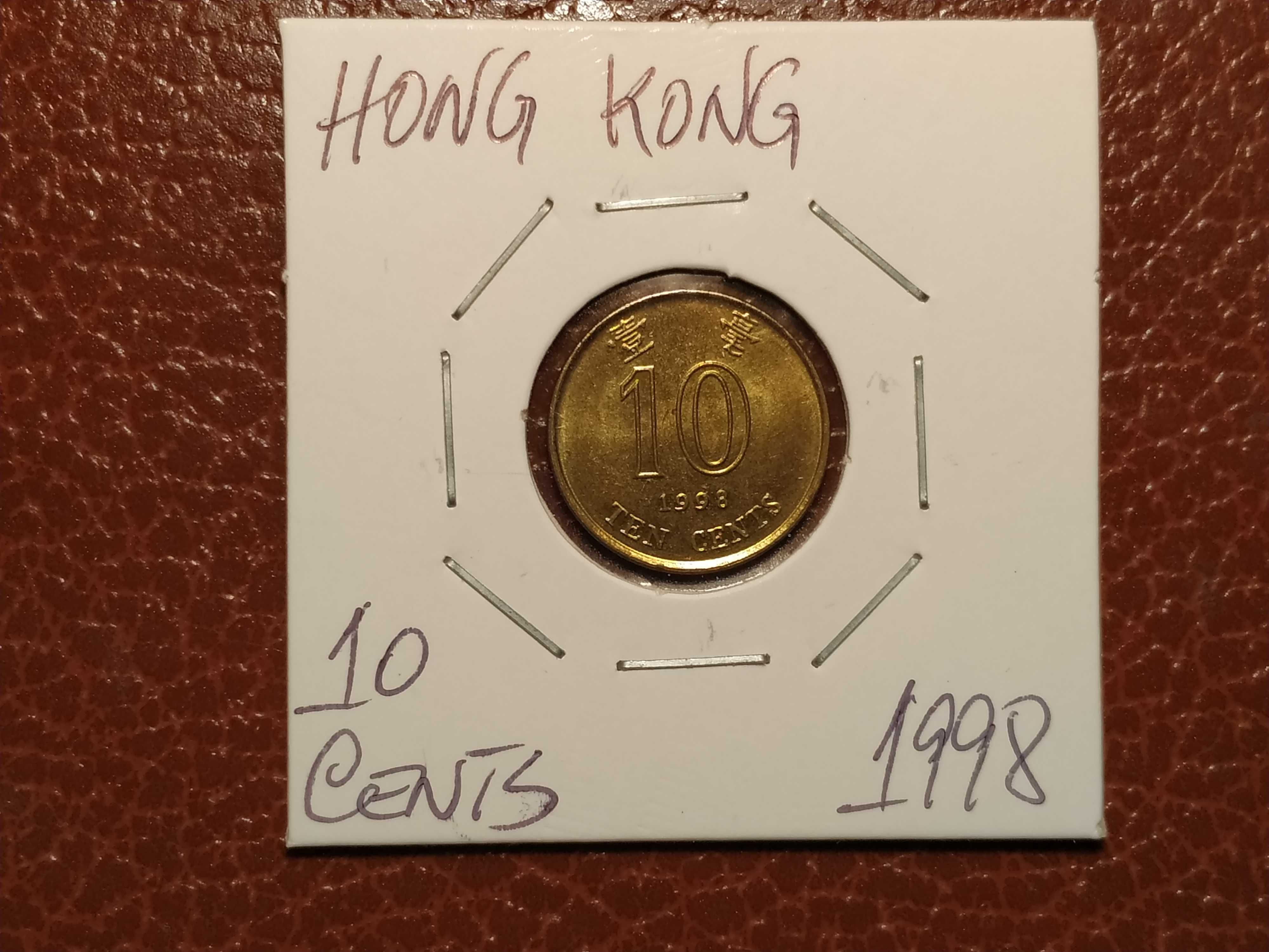 63 Hong Kong - moeda de 10 cents de 1998 (plantas)