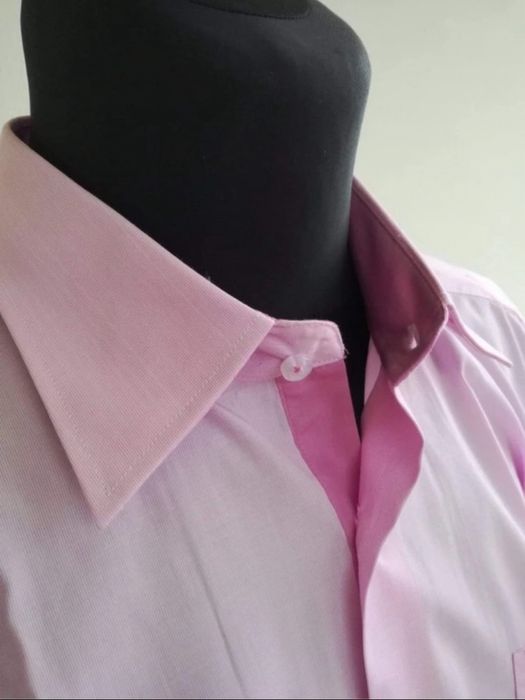 Koszula męska nowa 43 rozmiar 176-182 wzrost  kolor róż długi rękaw