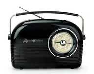 Radio sieciowo-bateryjne AM, FM ByronStatics CZARNE
