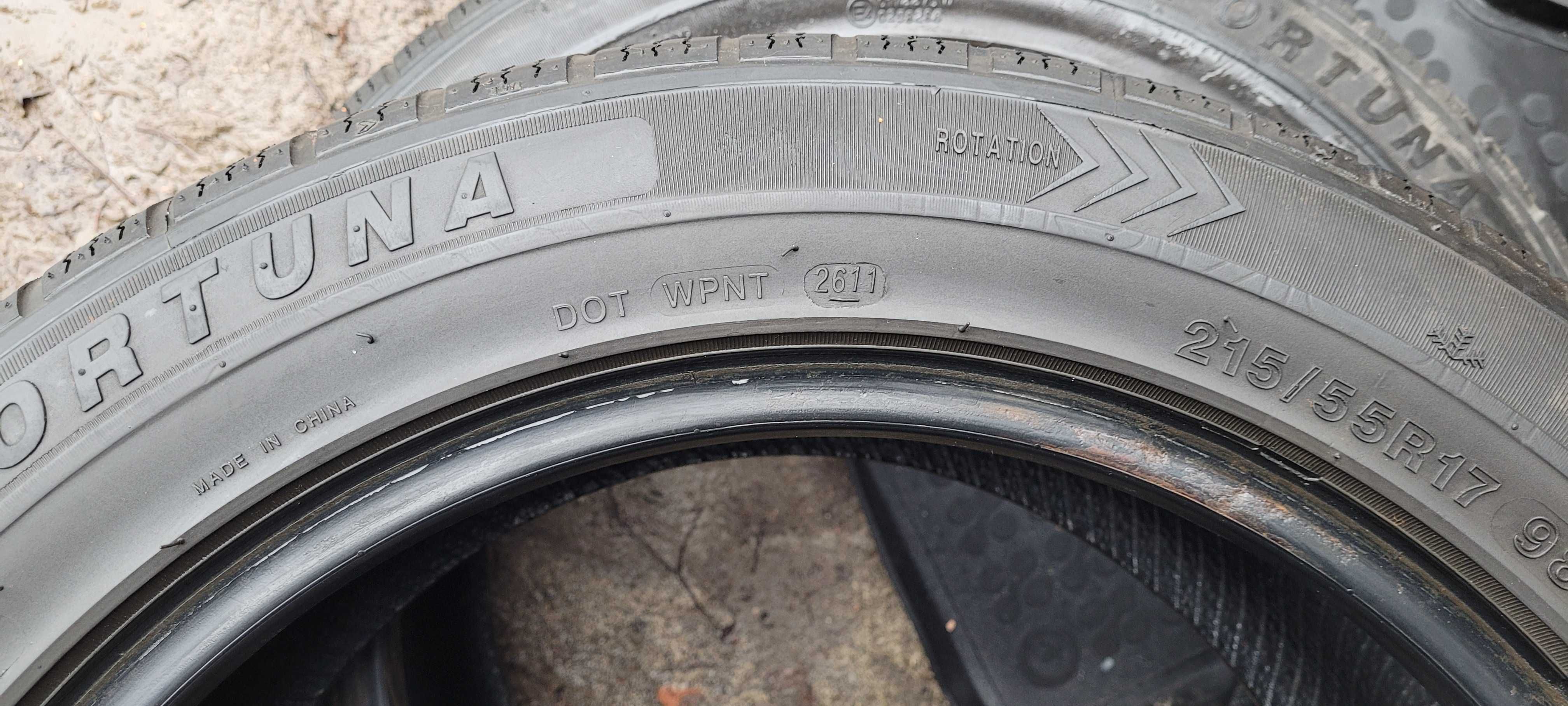 2x Opony ZIMOWE 215/55R17 98V FORTUNA 2011r 5mm