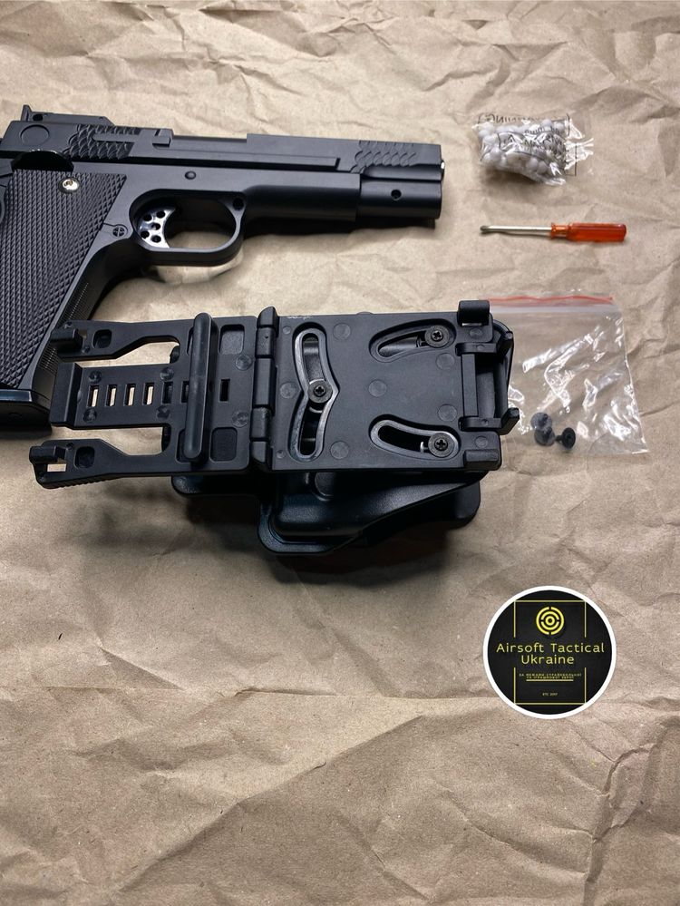 Пістолет Browning HP металевий з кобурою  ( іграшковий )