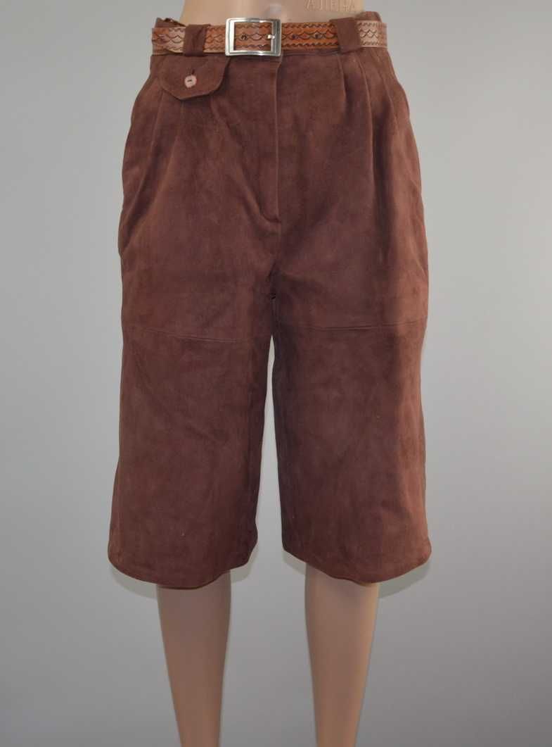 Женские кожаные (замшевые) шорты премиум бренда Peter Hahn (36-38-10)