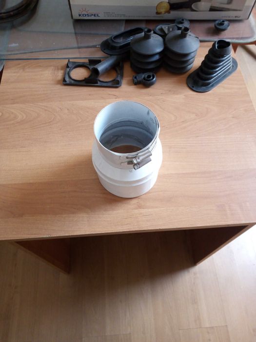 redukcja biała kominowa koncentryczna 125/90