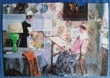 Unikatowe puzzle 500 (-2) obraz Penelope, Gari Melchers, 1910