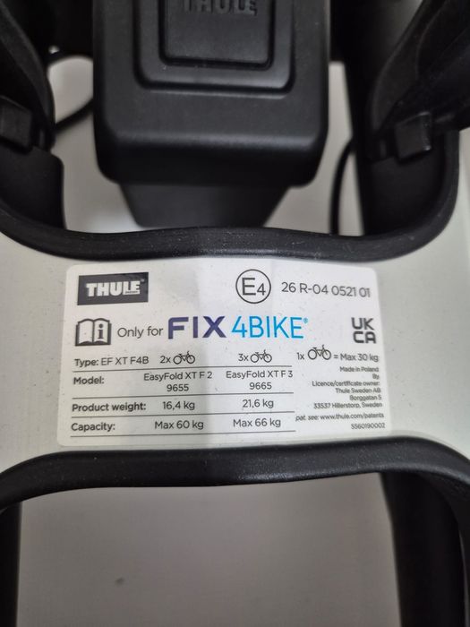 Thule EasyFold 9655 XT F 2 Platforma Rowerowa bagażnik Hak