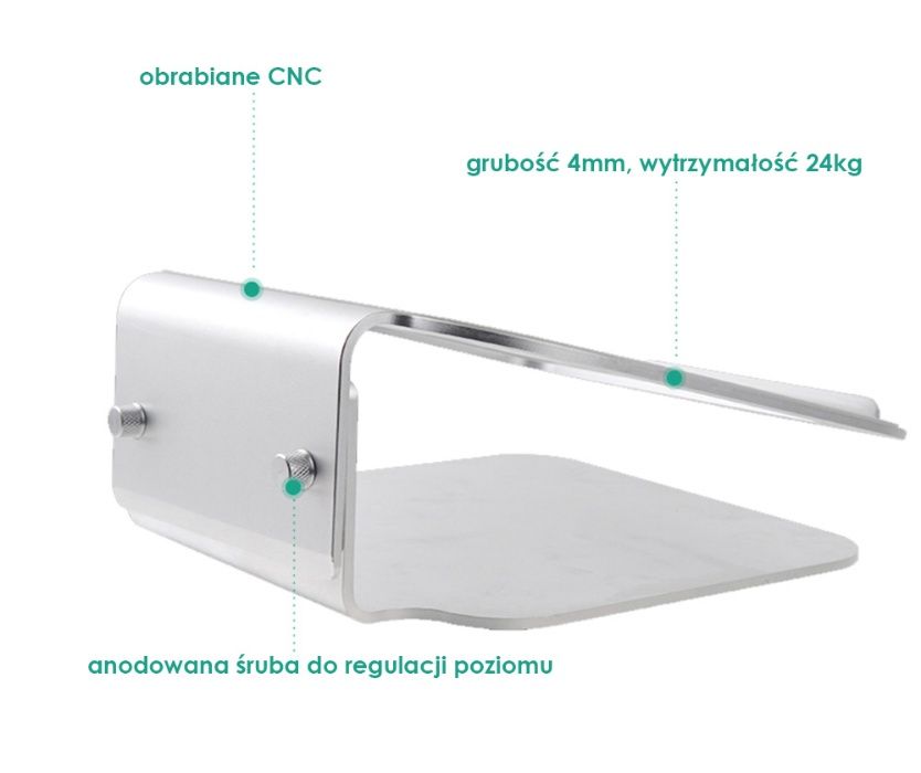 ALUMINIOWA PODSTAWKA podkładka STOLIK pod LAPTOPA macbook okazja hit