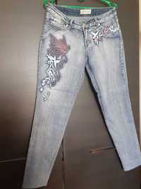 Super spodnie jeansowe damskie lycra r.31