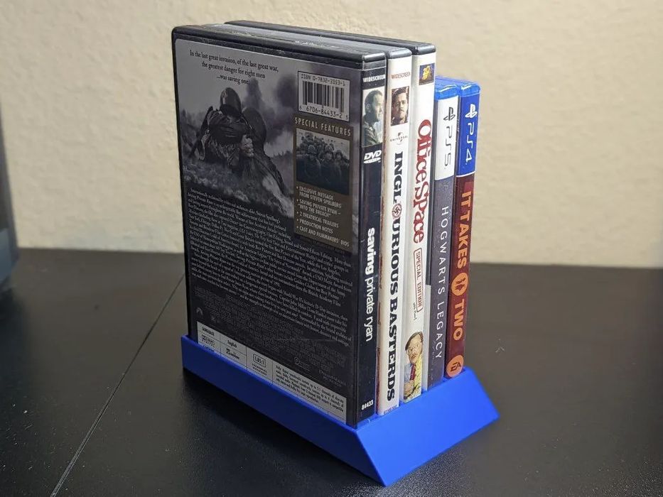 Suporte Vertical para 5 DVDs ou Jogos PS4/PS5