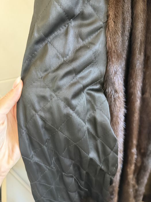 Casaco de vison genuino castanho