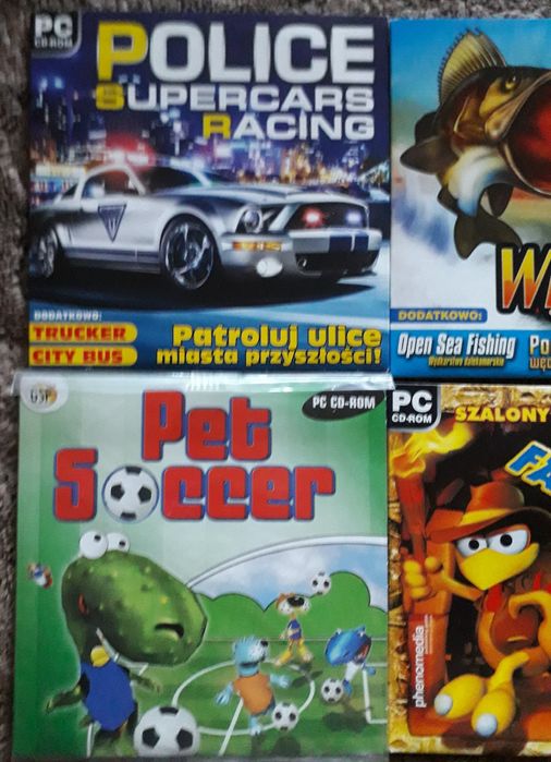 Gry pc Wędkarz 3, Szalony kurczak,  Pet soccer,  Police