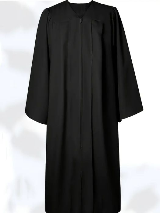 Мантія випускника з  шапочкою конфедератка чорна та синя