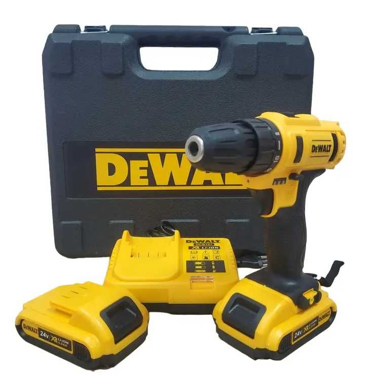 Аккумуляторный шуруповёрт DeWALT 24V 6A/H LI-ION с набор бит и сверл