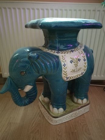 Słoń-posąg,podnóżek,stolik