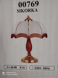 lampa stołowa  nocna Alfa Sikorka 769   biała matowa/złota na biurko