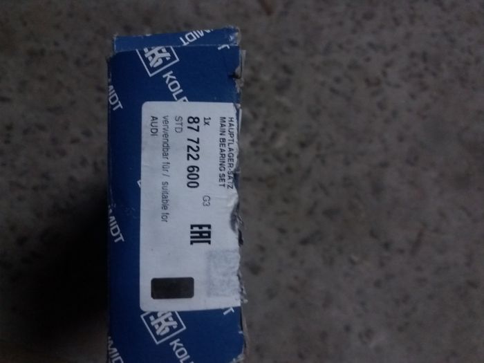 Вкладиші корінні к-кт STD KS 87722600 KOLBENSCHMIDT