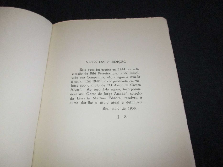 Livro O Amor do Soldado Jorge Amado 1960