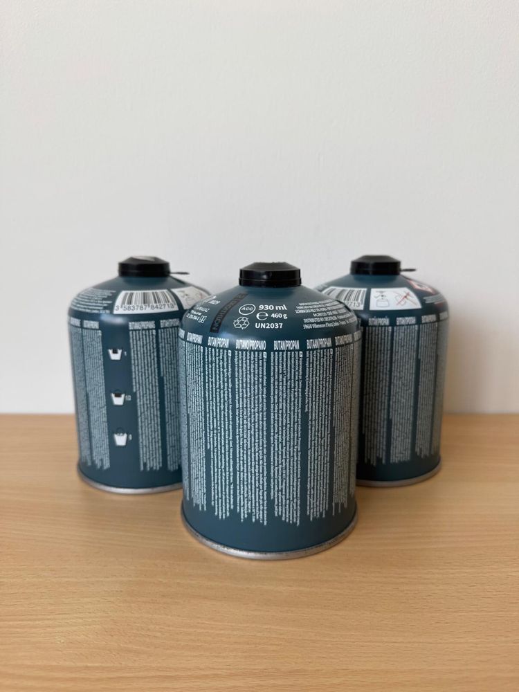 Cartuchos de Gás para Campismo – 460g (930ml) | Novos