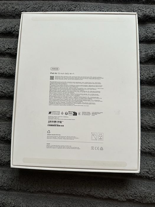Планшет ipad air 13 m3 wi fi 256 gb blue/space grey  (mcnp4)