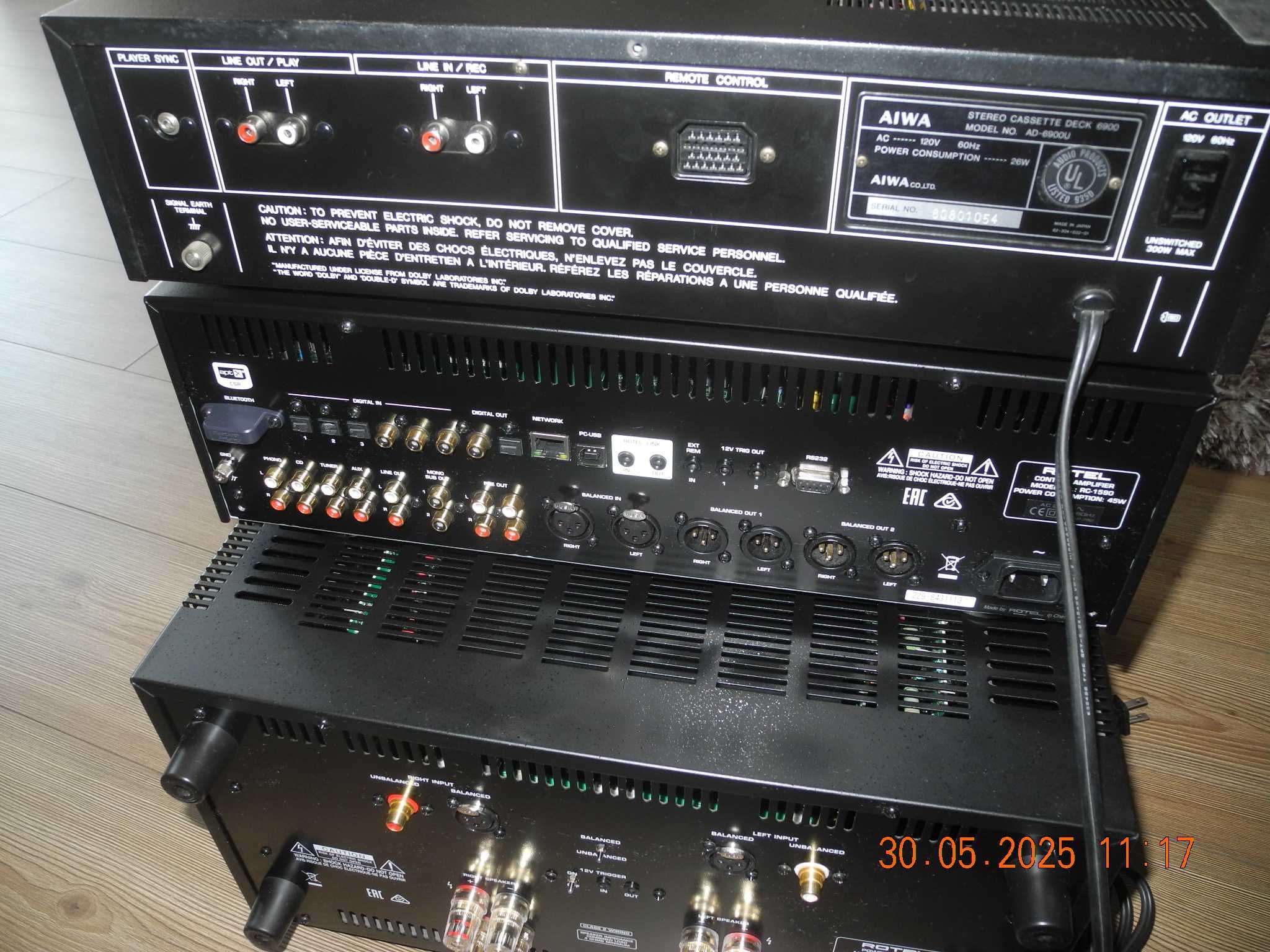 Rotel RC+RB 1590/AIWA AD-6900 /Dynaudio /Denon AVRX6300H/REL Storm III