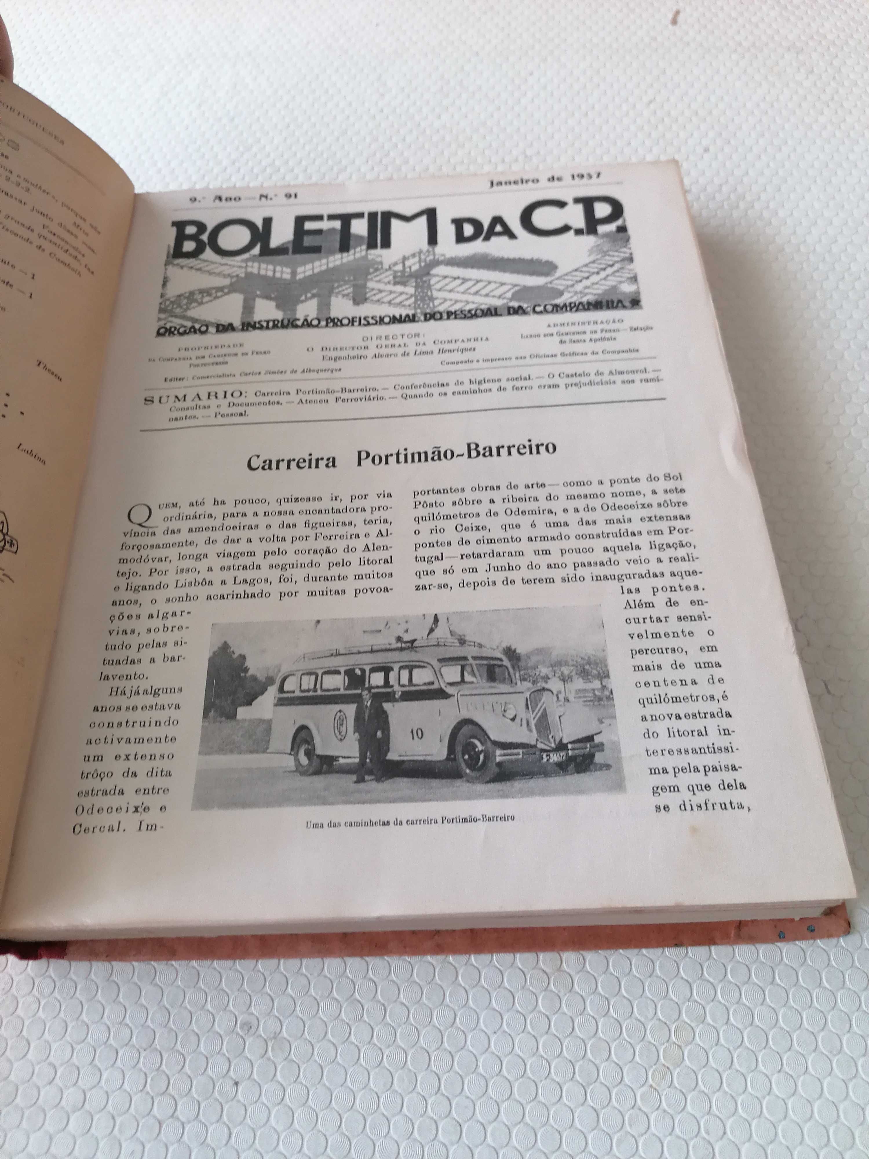 Boletim da C. P. - Janeiro a Dezembro de 1937 (Comboios e Ferrovias)