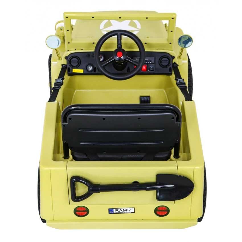 Auto na akumulator 4x4 Pojazd Retro Wojskowy samochód dla dzieci
