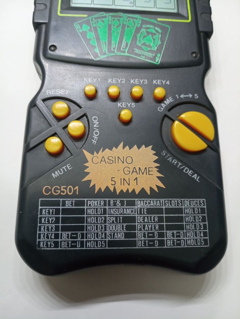 Винтажная электронная игра Casino Game 5 in 1 CG501