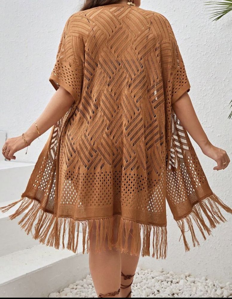 Sweter ażurowy kardigan