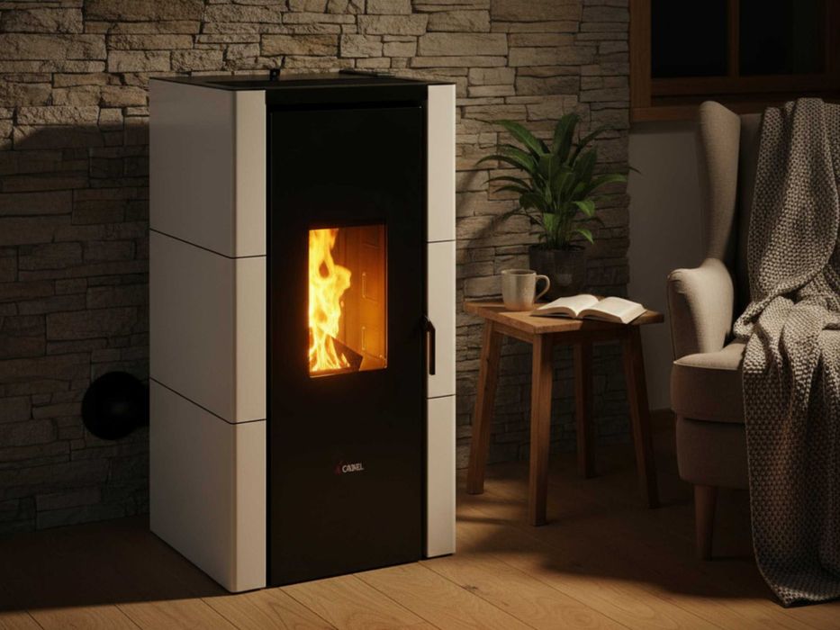 Piec piecyk na pellet Cadel Cristal 7kw Powietrzny nadmuchowy Klasa A+