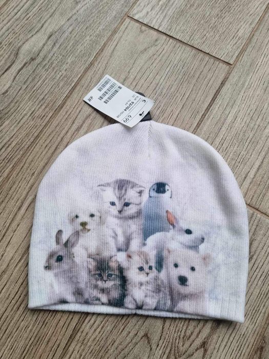 H&M czapka ze zwierzątkami 92/104
