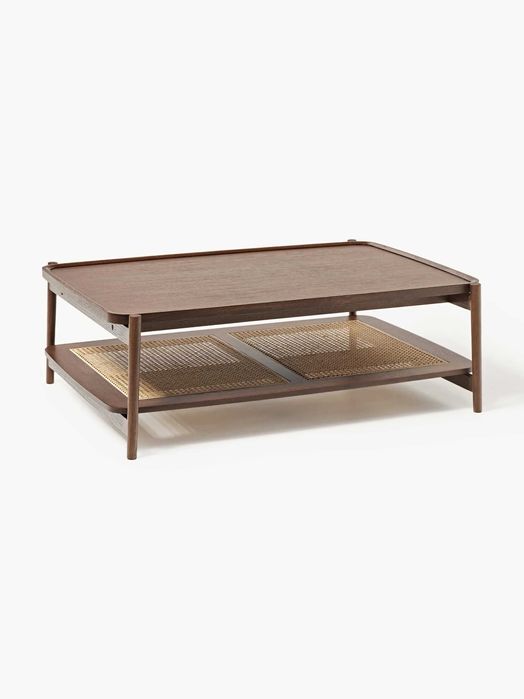 Stolik kawowy z drewna z plecionką wiedeńską Libby (Westwing)