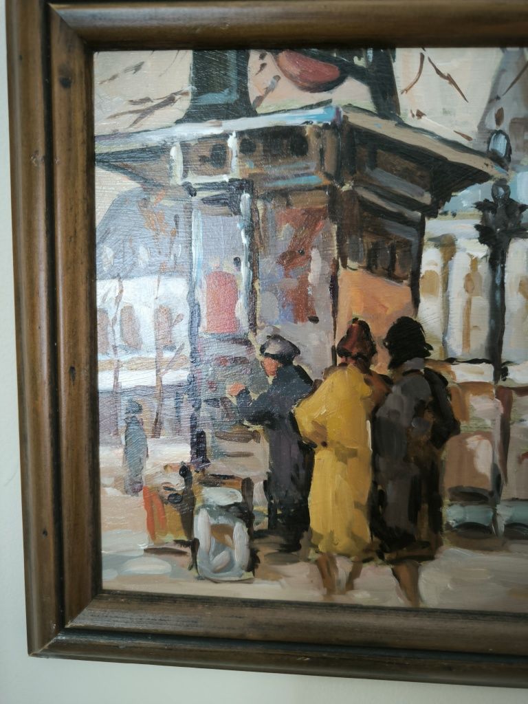 Quadro / Pintura Óleo sob placa - Pia Vitale 25,5x30,5