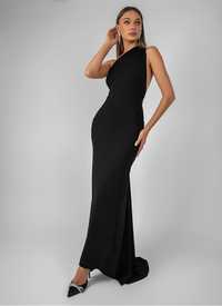 Вечернее черное  макси платье в пол для беременных