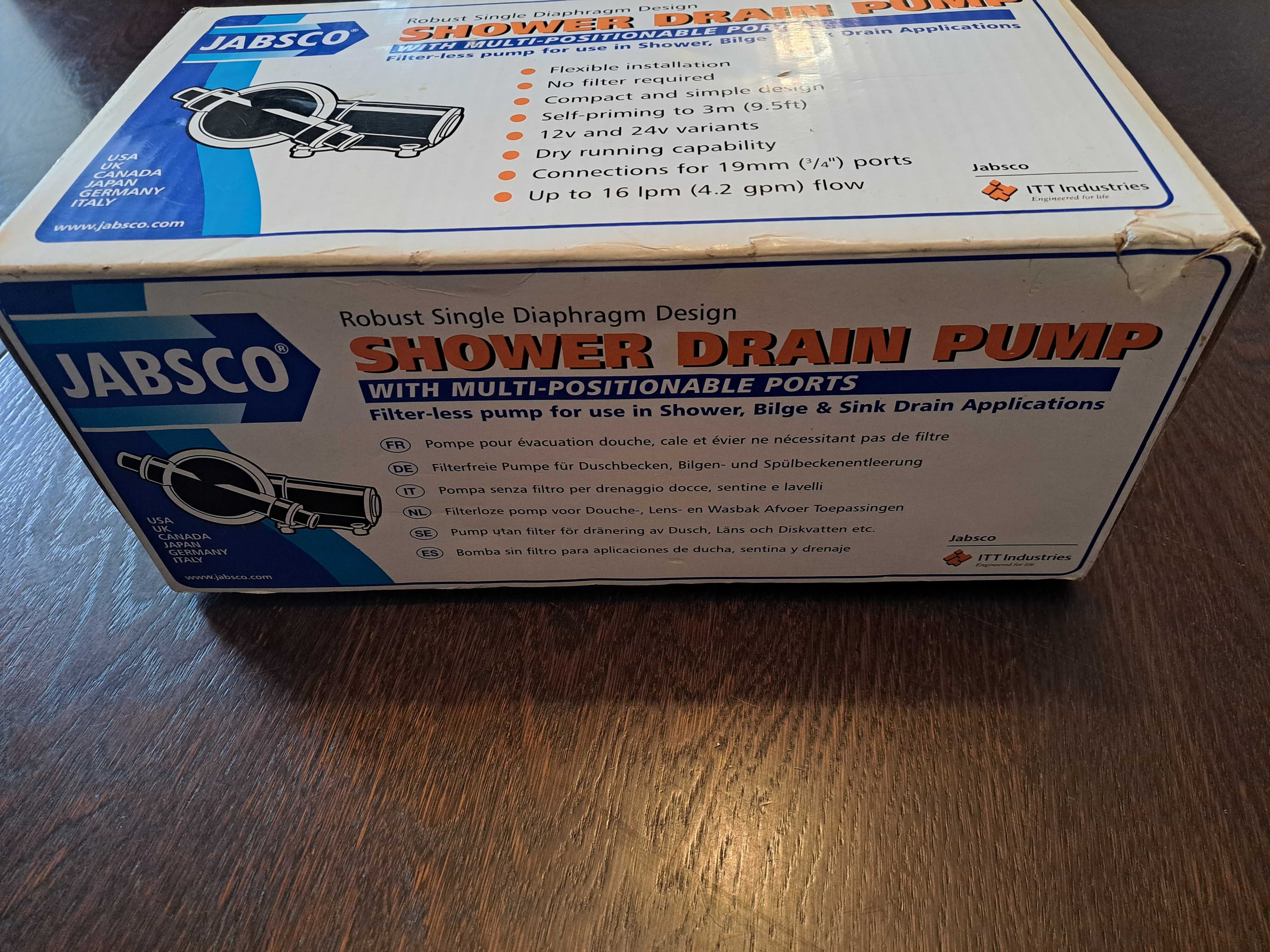 Pompa Jabsco Filterless Bilger - Sink - Shower Drain Pump
