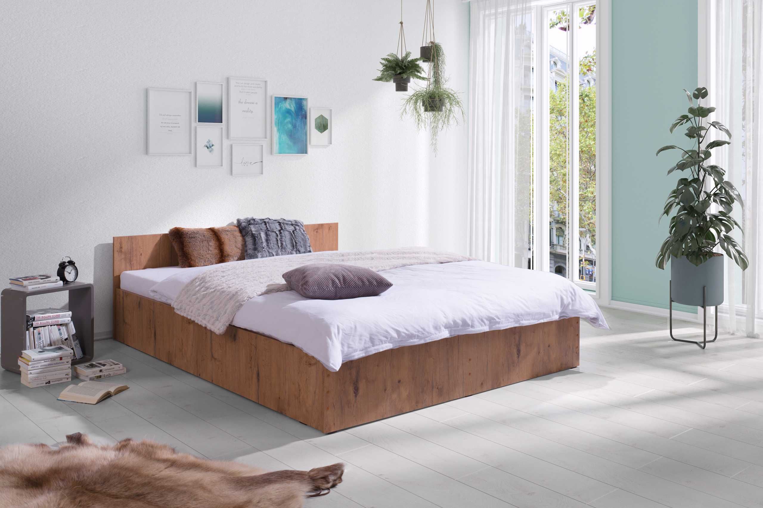 Łóżko z Materacem 160x200 Sypialnia cały komplet Nowe