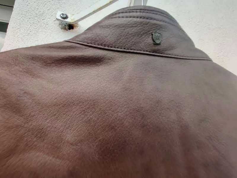 Massimo Dutti skórzana kurtka meska L/XL bomber skóra Chocolate LUXURY