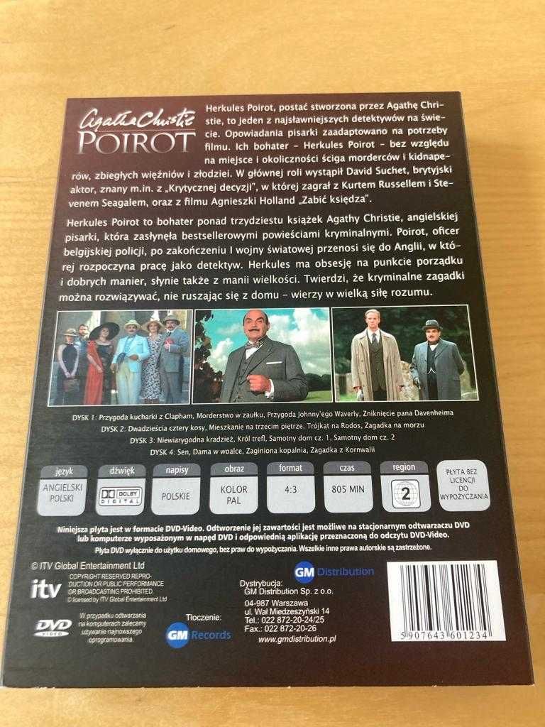 "Poirot" - wielcy detektywi, część 1 - 4 x DVD - 16 odc.