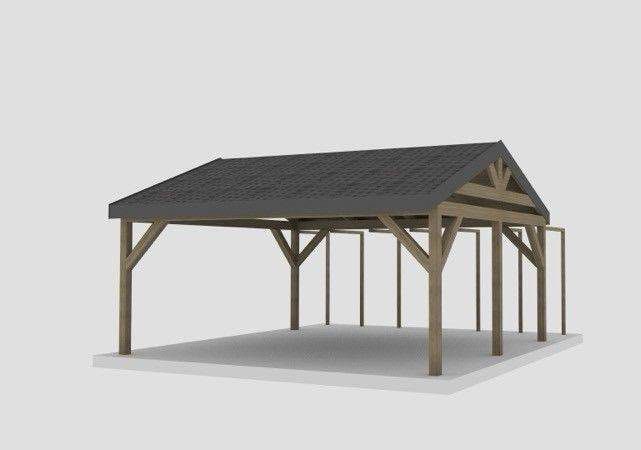 Wiata Garażowa Drewniana