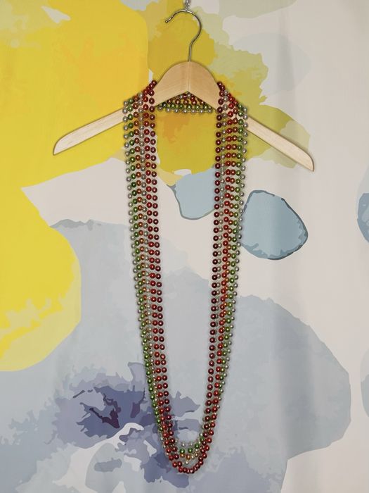 Декоративні пластикові нитки з глянцевим намистом