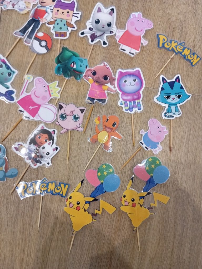 Zestaw bajkowych topperów urodziny Gabi Pokemon Bing